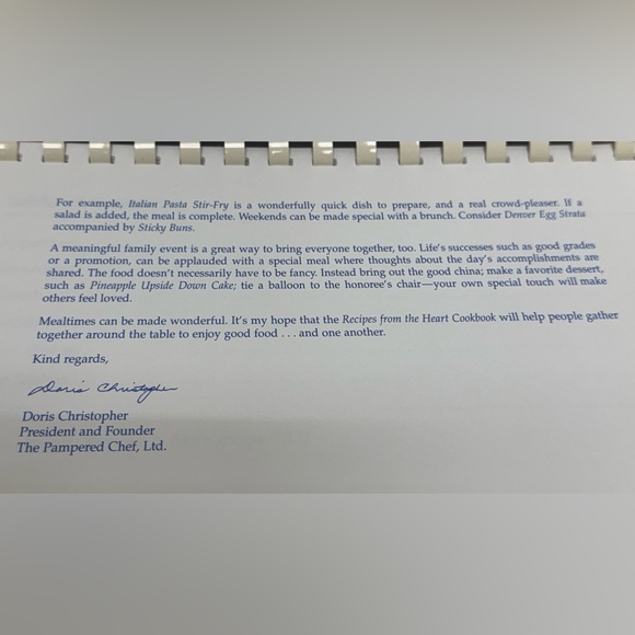 The Pampered Chef Recipes From The Heart Cookbook - Picture 5 of 5